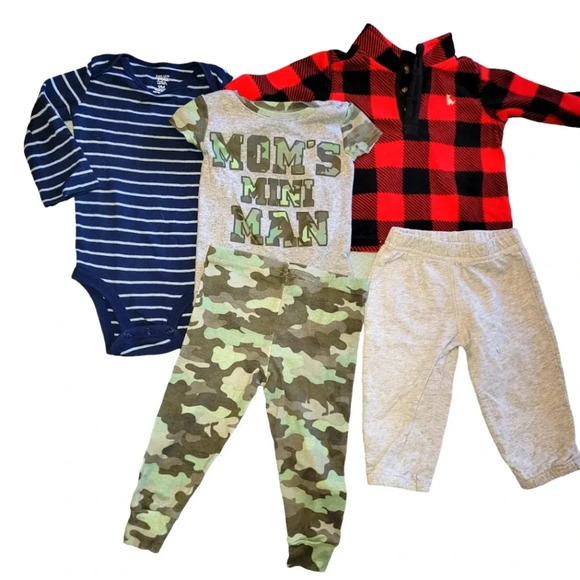 5 Piece Cold Weather Baby Boy Clothing Bundle Size 9 Months - Picture 1 of 1